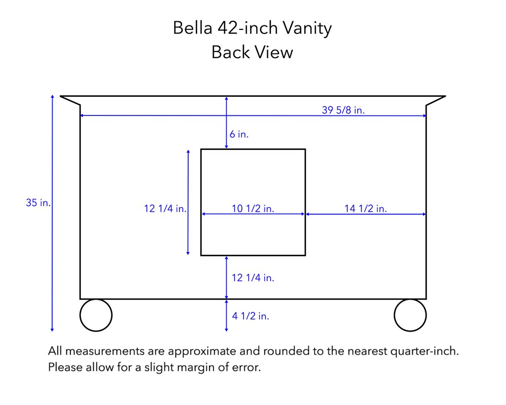 Bella 42 Single Bathroom Vanity Set